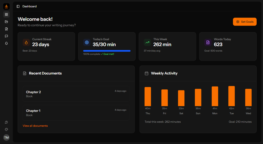 Hearth Dark theme preview